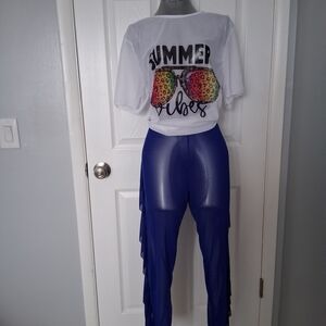 Swimwear Cover Up Top And Pants